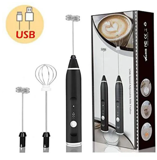 2-in-1 Rechargeable Coffee Beater & Egg Whisker – Handheld Electric Whisk for Coffee, Tea & Lattes