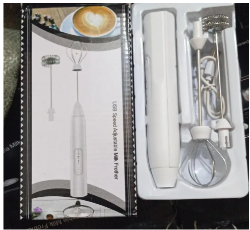 2-in-1 Rechargeable Coffee Beater & Egg Whisker – Handheld Electric Whisk for Coffee, Tea & Lattes